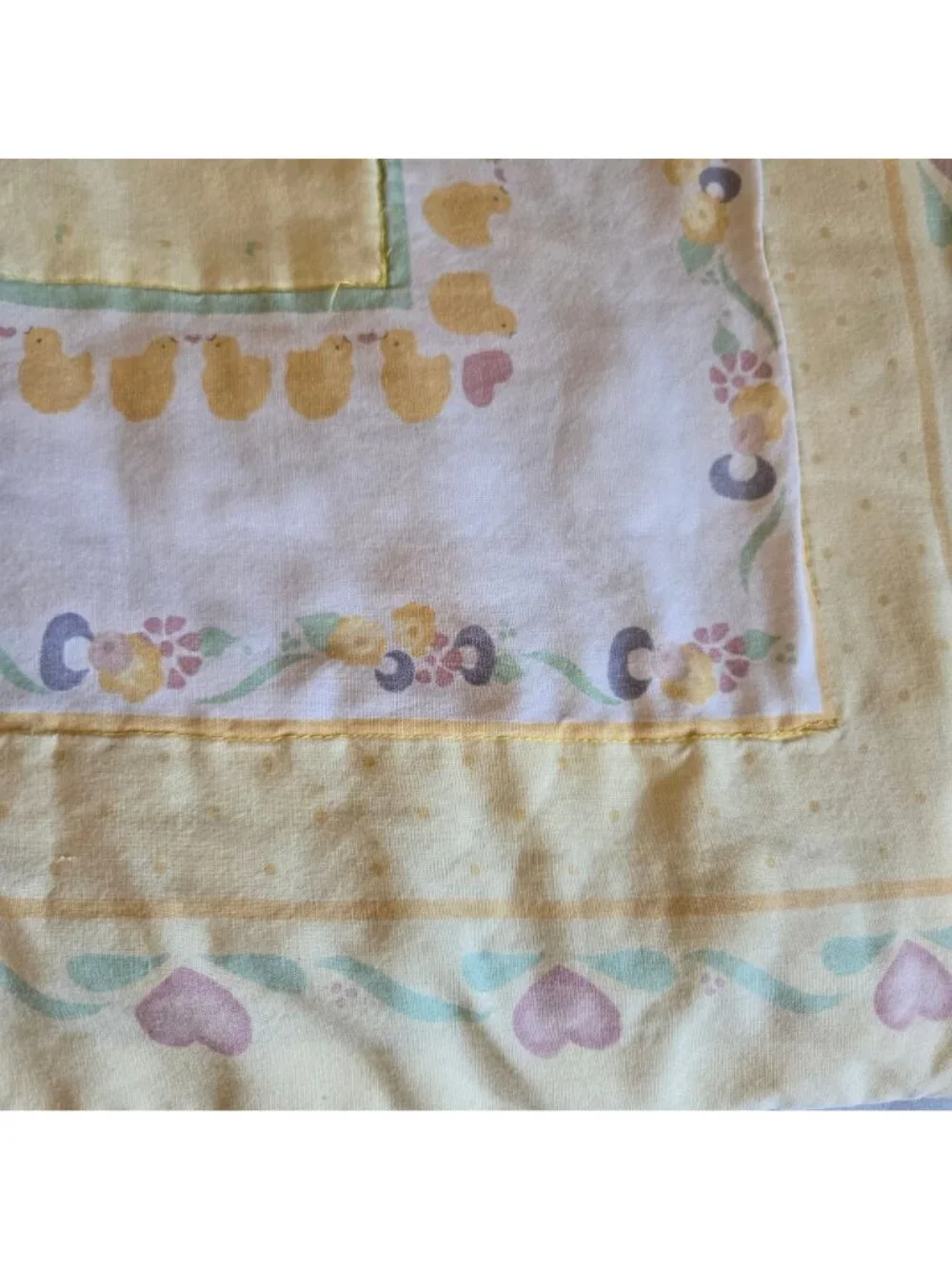 Hand Crafted Pastel Hand Quilted Baby Blanket Sz 30 X 42 Toddler Baby Heirloom